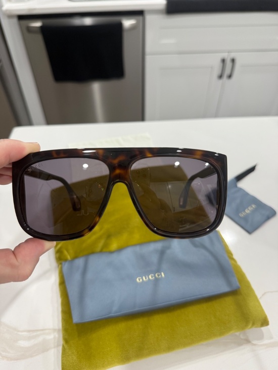 New with receipt Gucci 62mm Shield Aviator main image 9